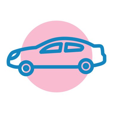 araba simgesi vektör illüstrasyonu