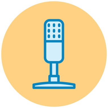 Mikrofon. Web simgesi basit illüstrasyon