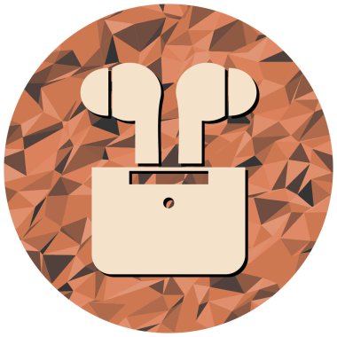 kablosuz kulaklık simgesi, vektör illüstrasyonu basit tasarım