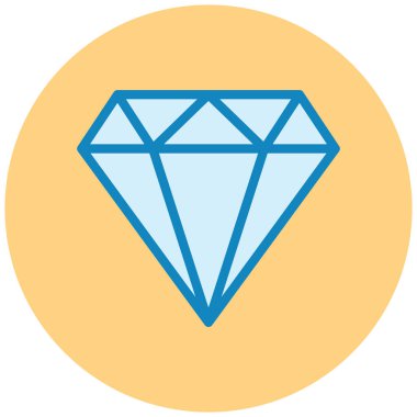 Elmas. Web simgesi basit illüstrasyon