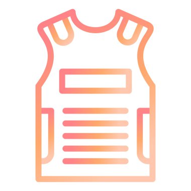 Kurşun geçirmez yelek. Web simgesi basit illüstrasyon 