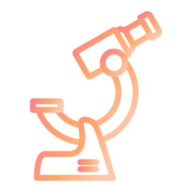 Mikroskop. Web simgesi basit illüstrasyon 