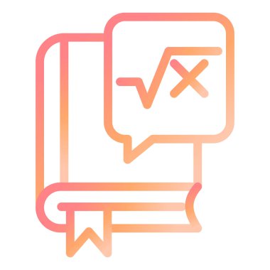 - Matematik. Web simgesi basit illüstrasyon 