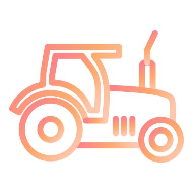 Traktör ikonu. Vektör illüstrasyonu