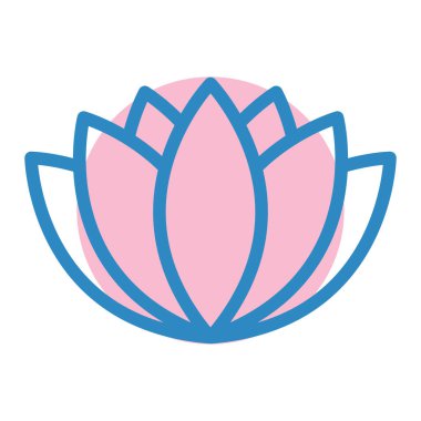 Lotus çiçeği ikon vektörü. Basit logo illüstrasyon işaretini özetle. beyaz arkaplanda izole.