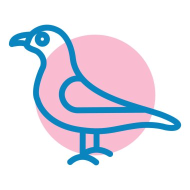 Kuş. Web simgesi basit illüstrasyon