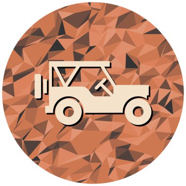 Araba ikonu. vektör illüstrasyonu