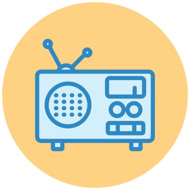 radyo düz vektör simgesi