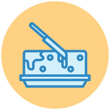 Kek. Web simgesi basit illüstrasyon