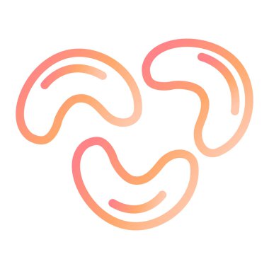 Kaju fıstığı. Web simgesi basit illüstrasyon 