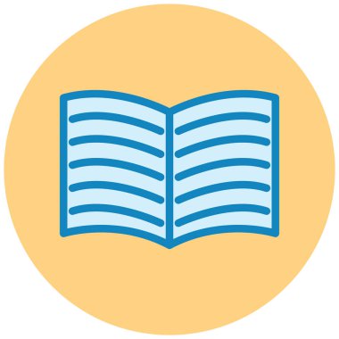 Kitap. Web simgesi basit illüstrasyon