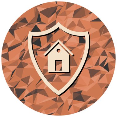 ev güvenliği kalkanı ikon vektör çizimi tasarımı