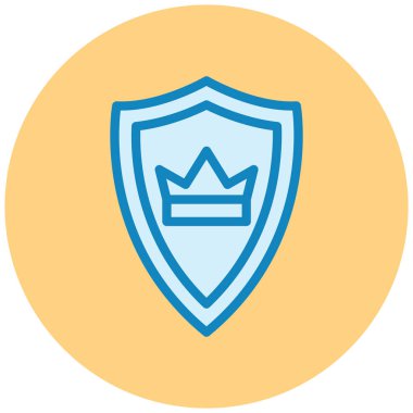 Kalkan. Web simgesi basit illüstrasyon