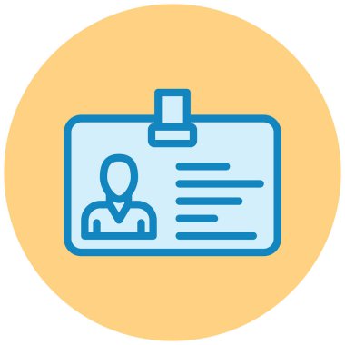 Kimlik kartı. Basit resimleme