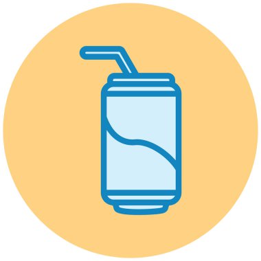 Gazoz. Web simgesi basit illüstrasyon