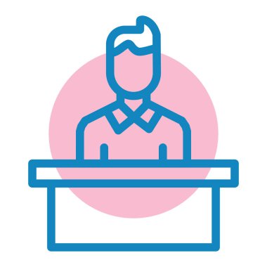 Garson. Web simgesi basit illüstrasyon