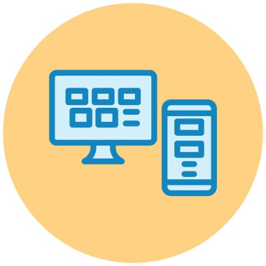 Bilgisayar simgesi. Basit resimleme