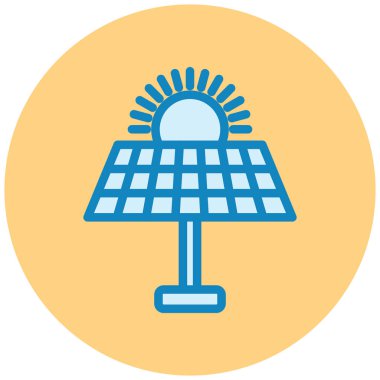 Güneş paneli. Basit resimleme