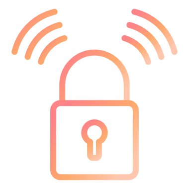 Asma kilit. Web simgesi basit illüstrasyon 