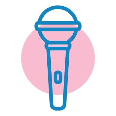 Mikrofon. Web simgesi basit illüstrasyon