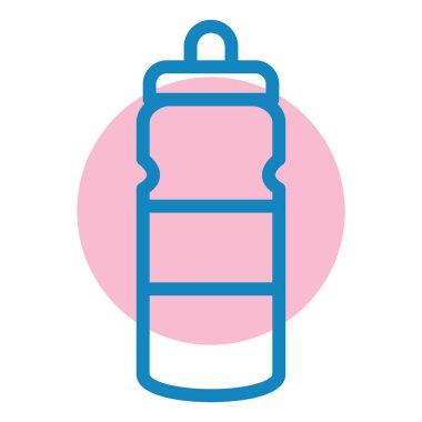 Su şişesi. Basit resimleme