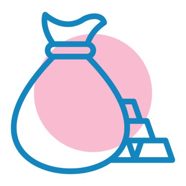 Çanta. Web simgesi basit illüstrasyon