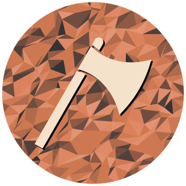 Balta simgesi. Web için çekiç vektör simgelerinin düz çizimi