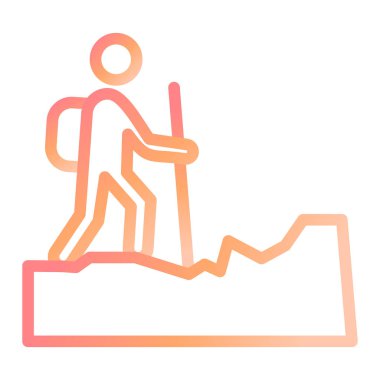 Yürüyüş. Web simgesi basit illüstrasyon 