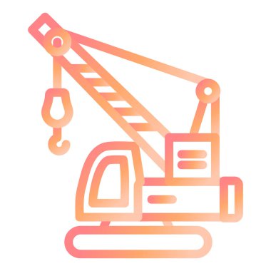 Vinç. Web simgesi basit illüstrasyon