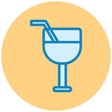 Kokteyl. Web simgesi basit illüstrasyon