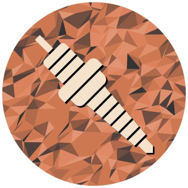 Bavul. Web simgesi basit illüstrasyon