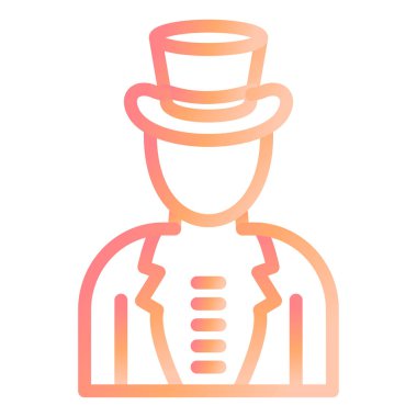 Şapkalı adam, vektör çizimi.