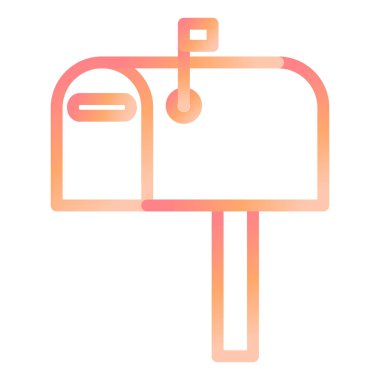  Posta kutusu. Web simgesi basit illüstrasyon