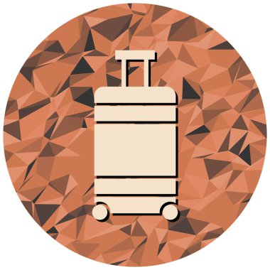 seyahat çantası ikonu. vektör illüstrasyonu