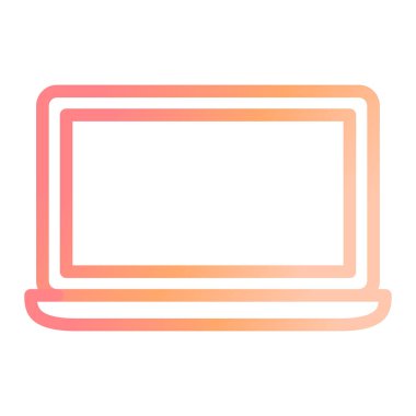 Dizüstü bilgisayar simgesi vektör çizimi