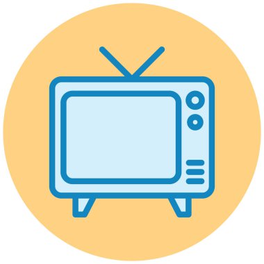Televizyon. Web simgesi basit illüstrasyon
