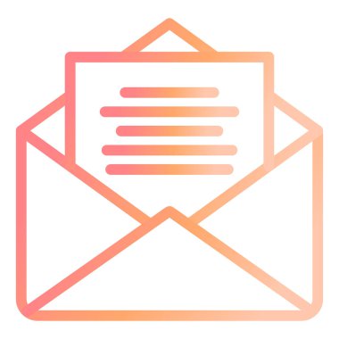 Mektuplar. Web simgesi basit illüstrasyon 