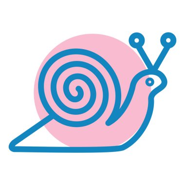 Salyangoz. Web simgesi basit illüstrasyon