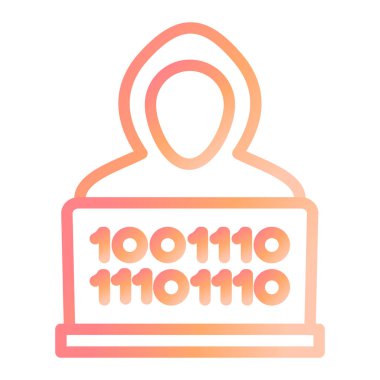 Hackleme. Web simgesi basit illüstrasyon 