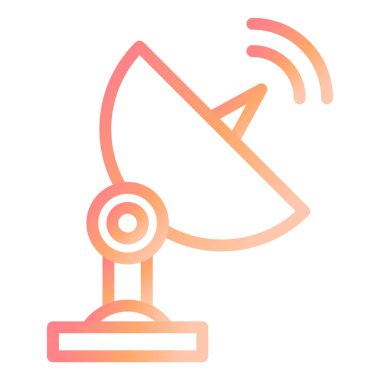 uydu vektör renk simgesi