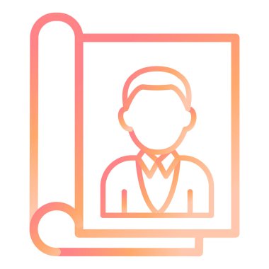 Dergi. Web simgesi basit illüstrasyon 