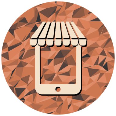 Çevrimiçi Mağaza. Web simgesi basit illüstrasyon