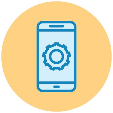 cep telefonu simgesi, vektör illüstrasyonu