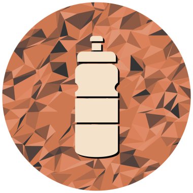 Şişe simgesi. Web için su karıştırıcı vektör simgelerinin düz çizimi