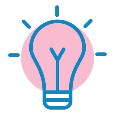 Ampul. Web simgesi basit illüstrasyon