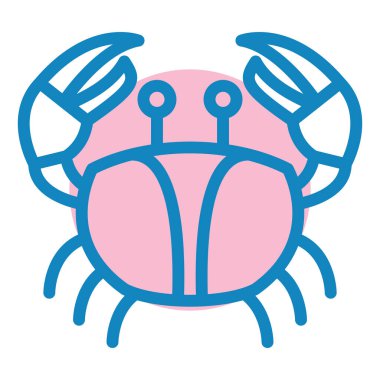 Yengeç simgesi vektör illüstrasyonu