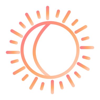 Ay tutulması ikonu vektör illüstrasyonu