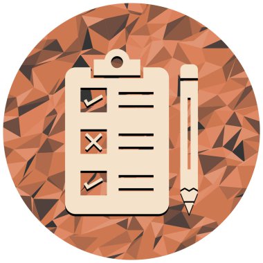 Kontrol listesi simgesi, vektör illüstrasyonu