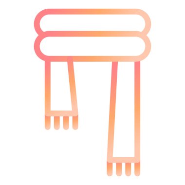 Eşarp. simge vektör illüstrasyonu