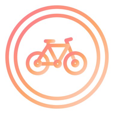 Bisiklet ikonu. vektör illüstrasyonu.